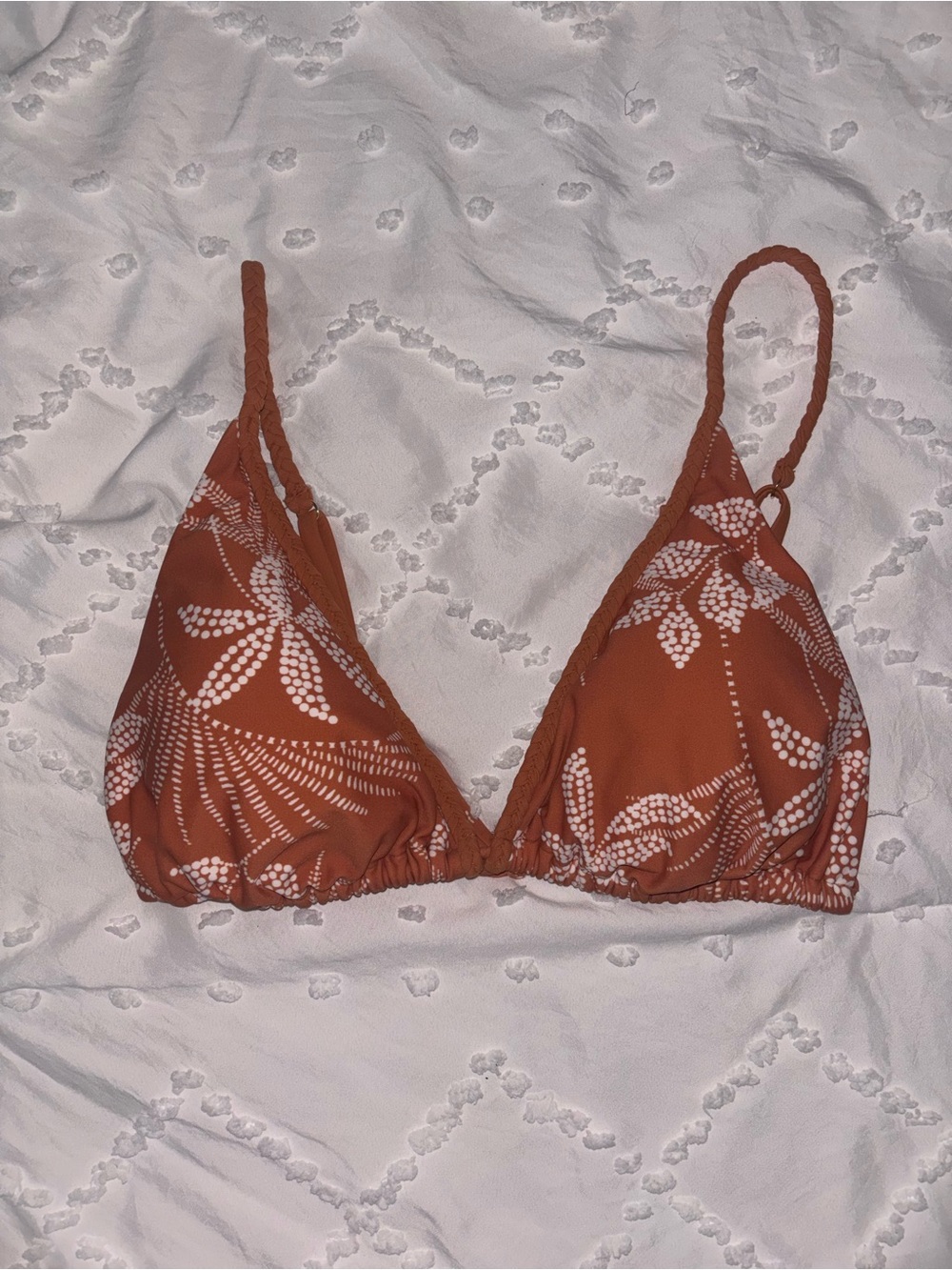 Women's Braided Floral Print Triangle Bikini Top - Shade & Shore